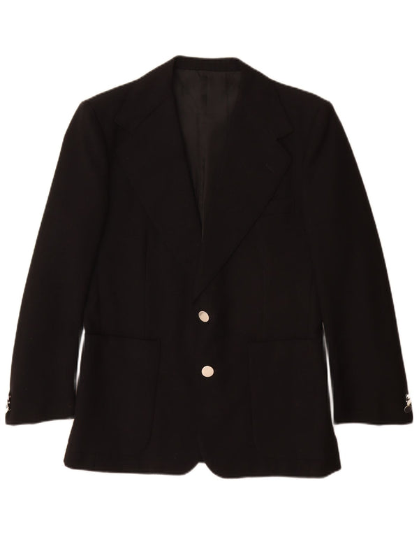 Giacca blazer a 2 bottoni da uomo Renoma EU 46 piccola nera