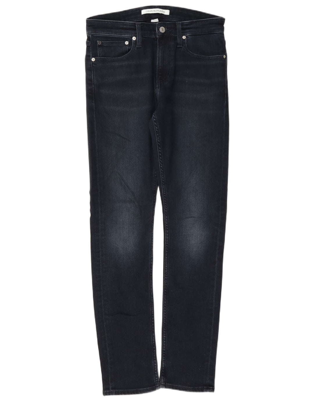Jeans slim da uomo Calvin Klein W28 L32 cotone blu navy