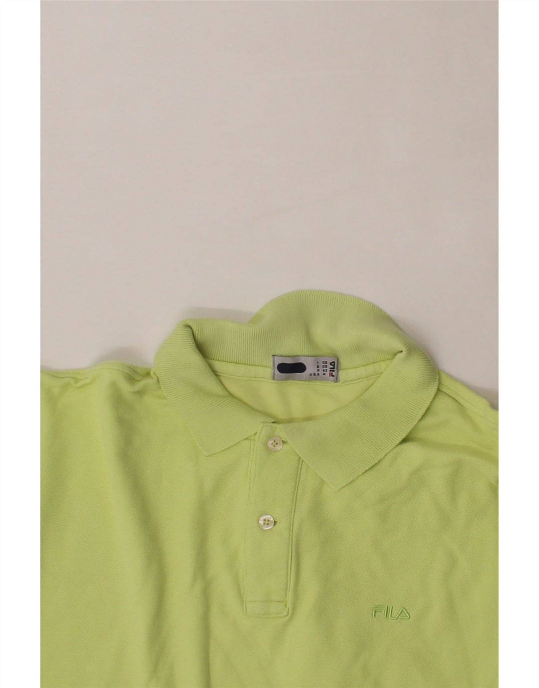 FILA Mens Polo Shirt IT 50 Medium Green Cotton Vintage Fila and Second-Hand Fila from Messina Hembry 