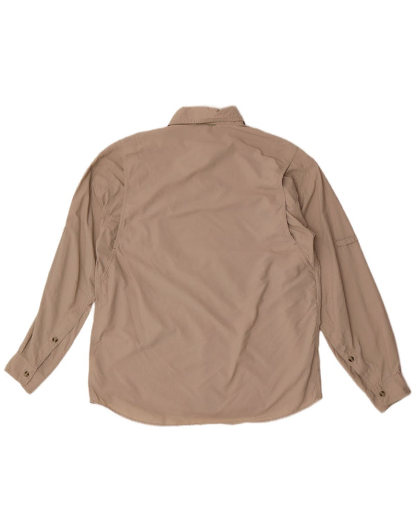 Columbia Mens Shirt Small Beige Nylon