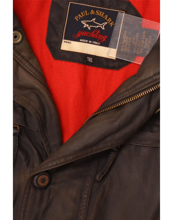 Paul & Shark Giacca da uomo in cotone cerato yachting UK 46 3XL Poliestere nero