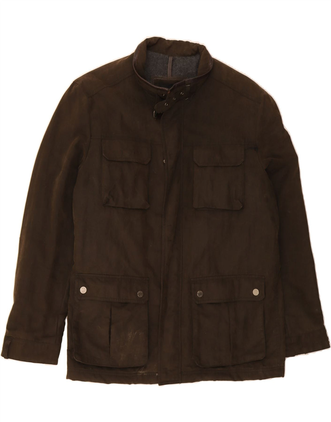 MASSIMO DUTTI Giacca da uomo in cotone cerato UK 44 2XL Marrone