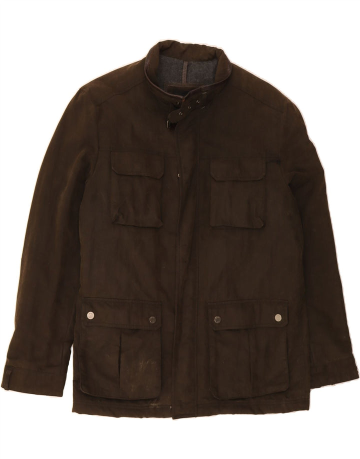 MASSIMO DUTTI Giacca da uomo in cotone cerato UK 44 2XL Marrone