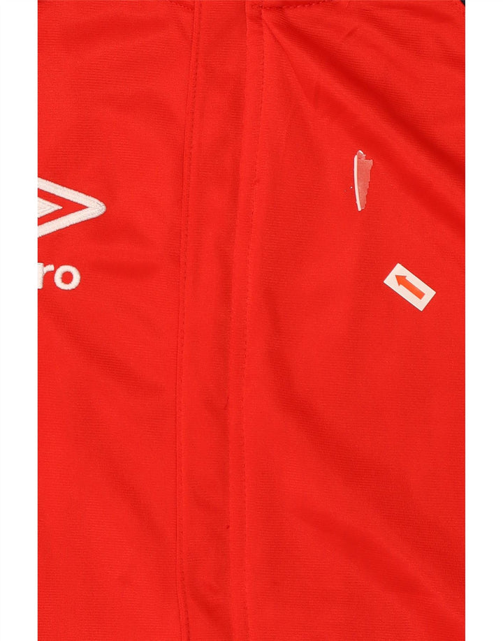 Giacca da tuta da uomo Umbro in poliestere color block rosso medio