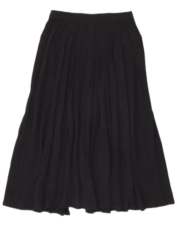 Gonna a trapezio da donna vintage grande W32 in viscosa nera