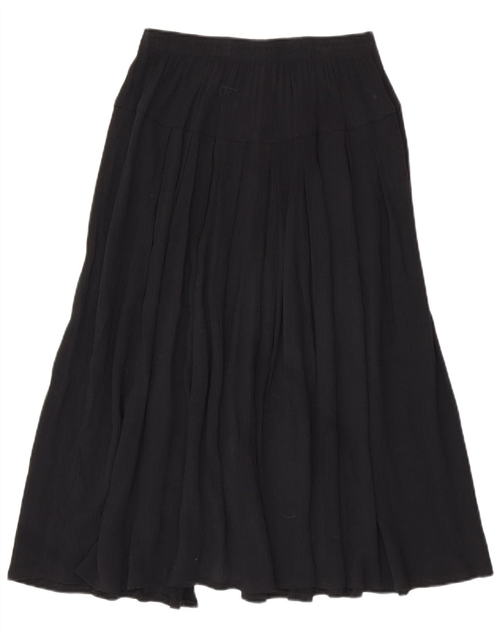 Gonna a trapezio da donna vintage grande W32 in viscosa nera