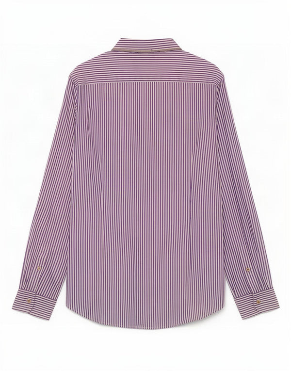 Camicia da uomo Ted Baker taglia 5 XL cotone gessato blu