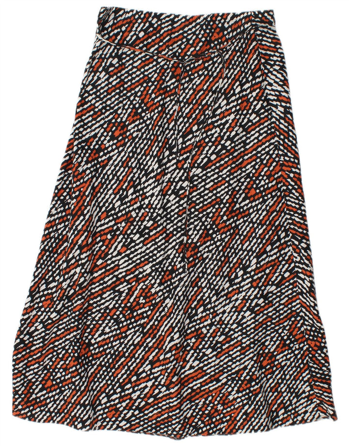 MARKS & SPENCER Gonna a trapezio da donna UK 12 Media W30 Chevron multicolore