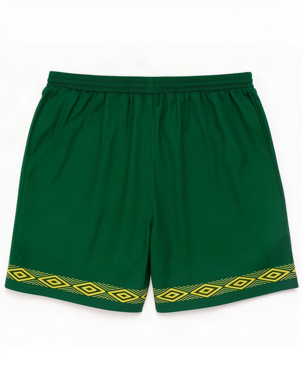 Umbro Pantaloncini sportivi grafici da uomo Large Verde geometrico Poliestere