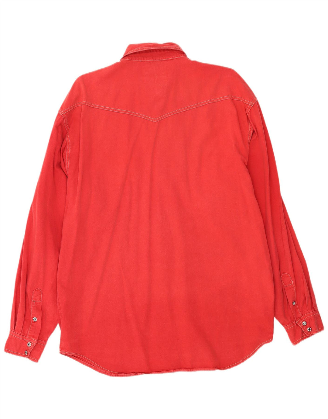Camicia di jeans da uomo Wrangler XL in cotone rosso