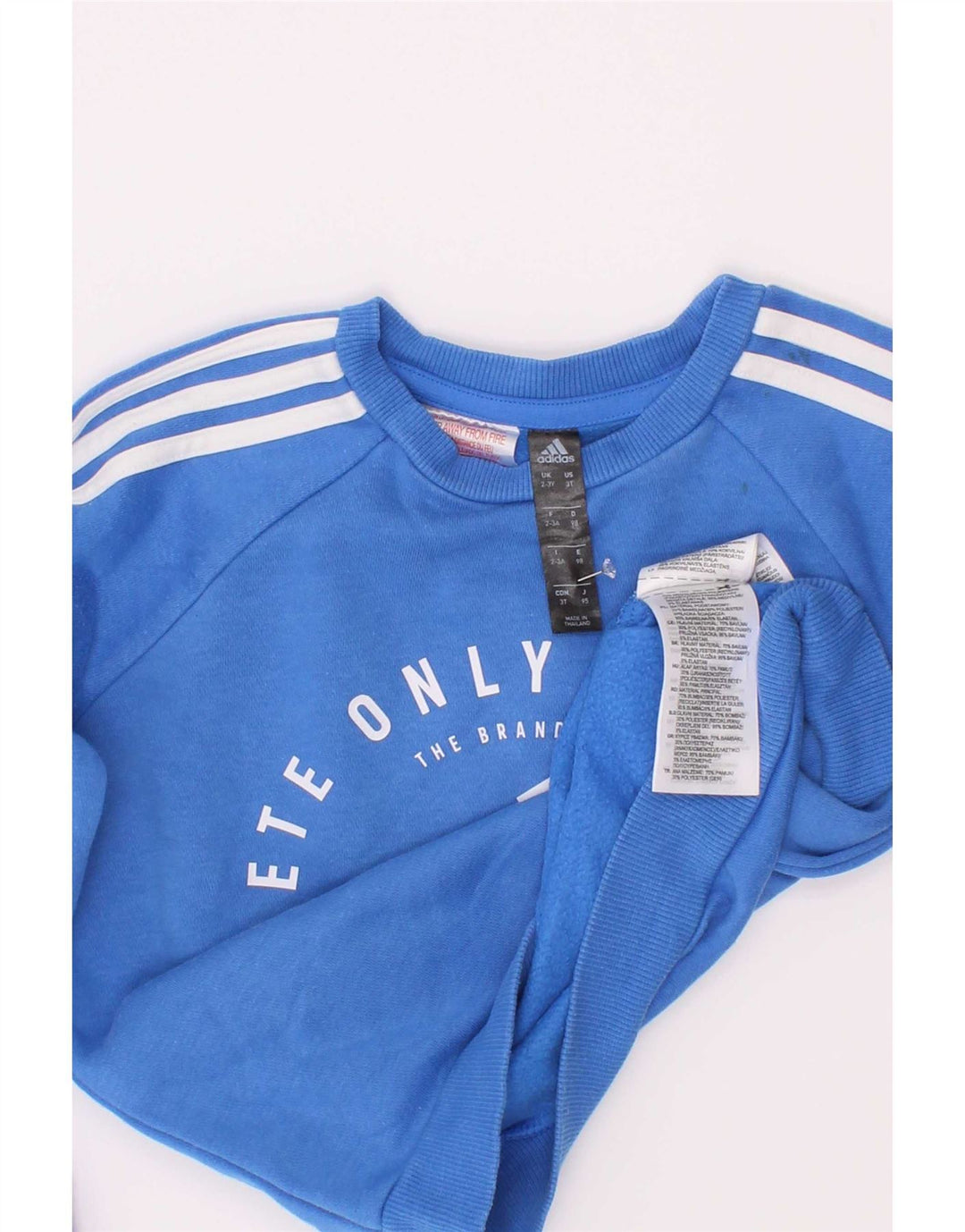 Felpa grafica Adidas da bambino, 2-3 anni, in cotone blu