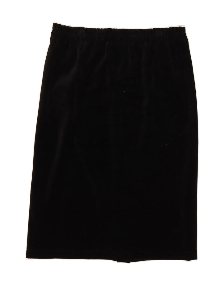OLIVER JAMES Womens Straight Skirt Large W34 Black Cotton Vintage Oliver James and Second-Hand Oliver James from Messina Hembry 
