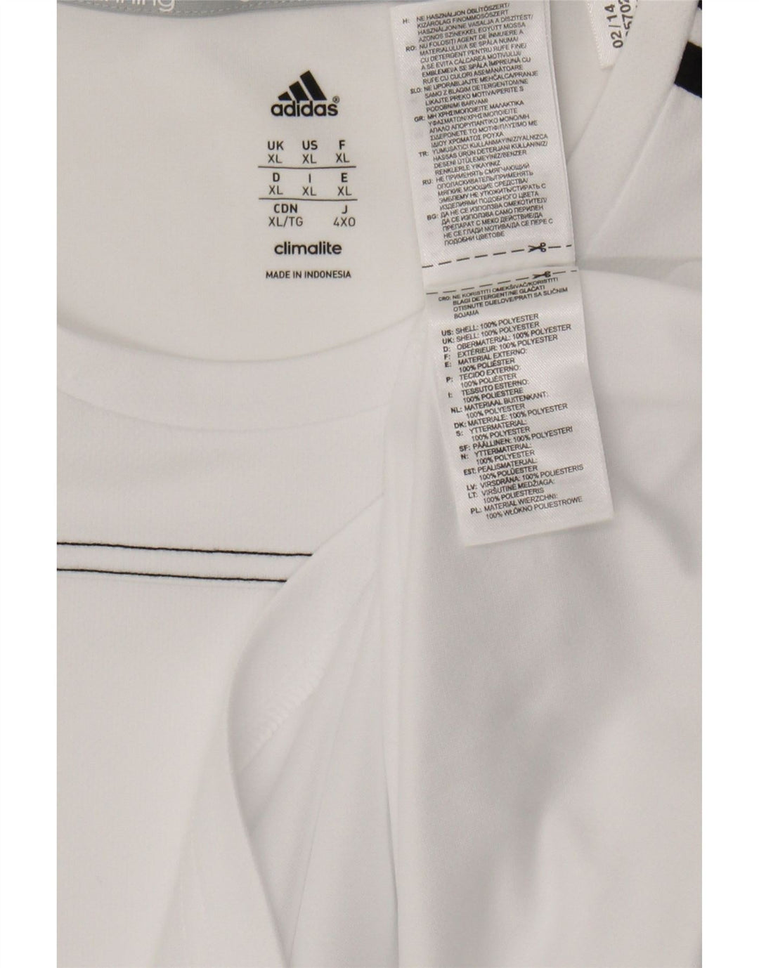 ADIDAS Mens Climalite T-Shirt Top XL White Polyester