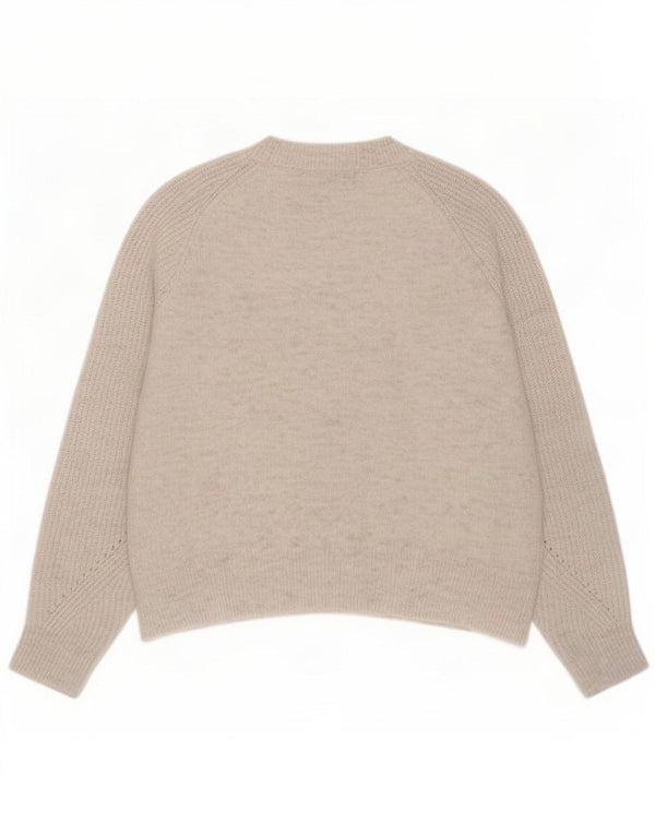 Marks & Spencer Maglione da donna con scollo a barca UK 10 Small Grey Flecked