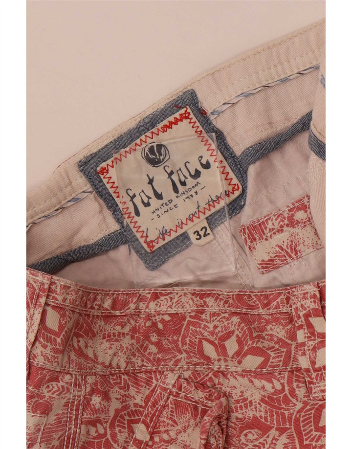 Pantaloncini cargo da uomo Fat Face W32 Rosso medio floreale