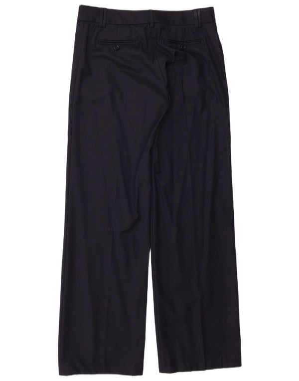 Pantaloni da abito da uomo Massimo Dutti EU 38 Small W28 L31 Gessato blu navy