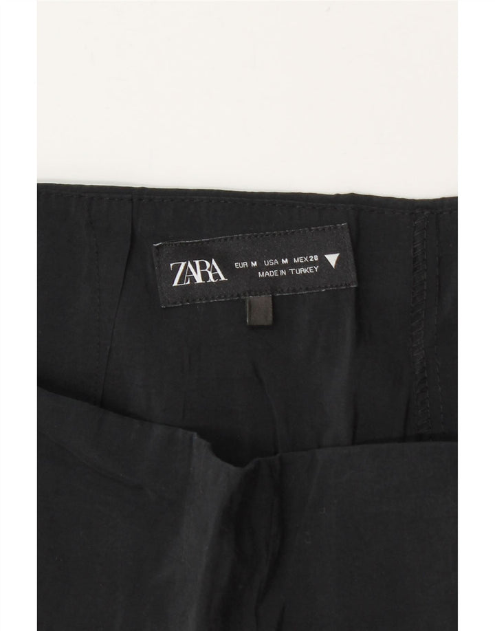 Mini gonna corta ZARA da donna UK 12 media nera