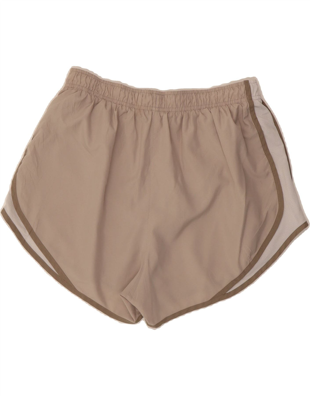NIKE Womens Sport Shorts UK 18 XL Beige Colourblock Polyester Vintage Nike and Second-Hand Nike from Messina Hembry 