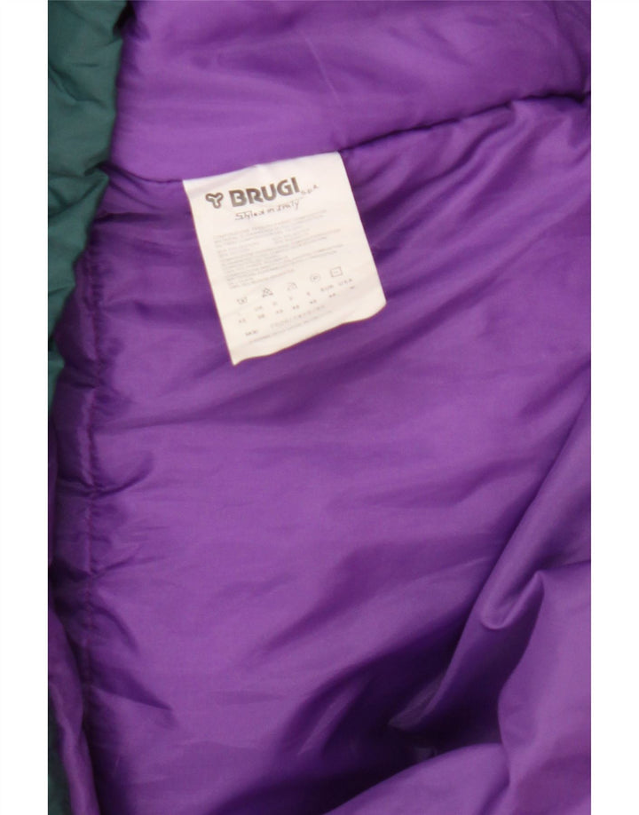 BRUGI Mens Loose Fit Padded Jacket UK 38 Medium Green Colourblock