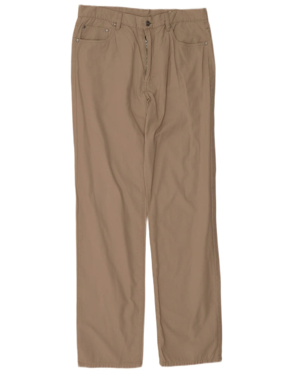 Pantaloni casual dritti da uomo Belfe W33 L33 in cotone beige