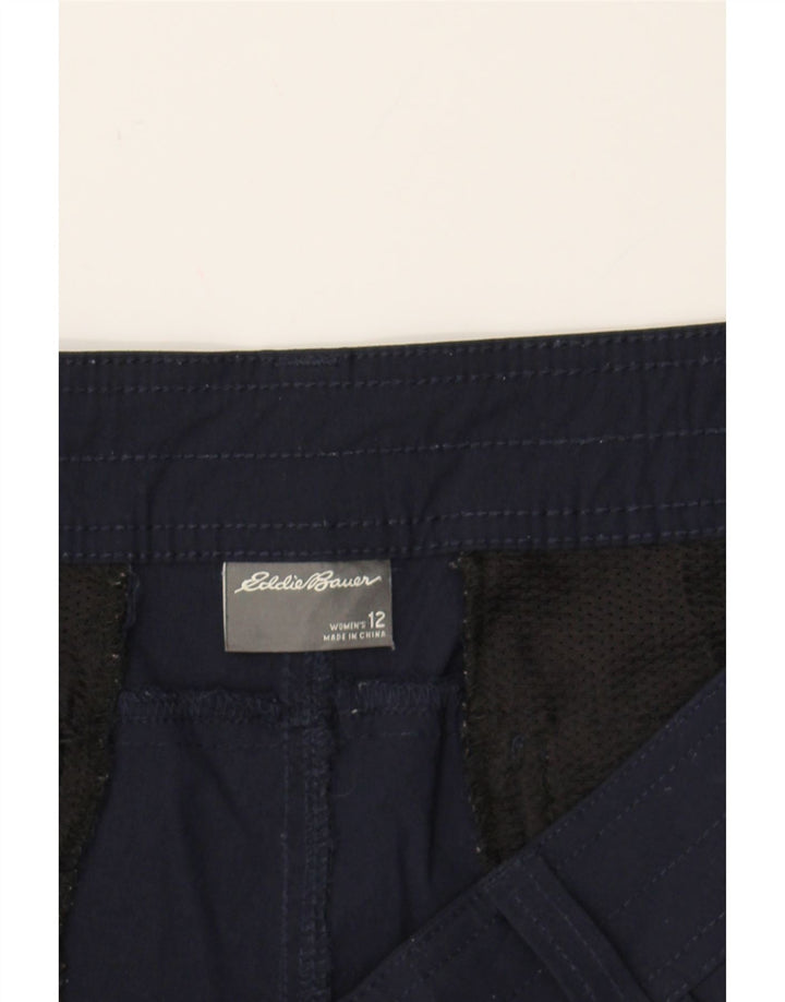 EDDIE BAUER Womens Casual Shorts US 12 Large W34  Navy Blue Nylon Vintage Eddie Bauer and Second-Hand Eddie Bauer from Messina Hembry 