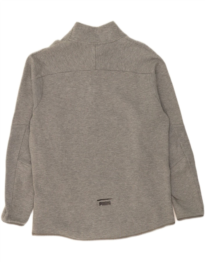 PUMA Mens Zip Neck Sweatshirt Jumper Large Grey Vintage Puma and Second-Hand Puma from Messina Hembry 