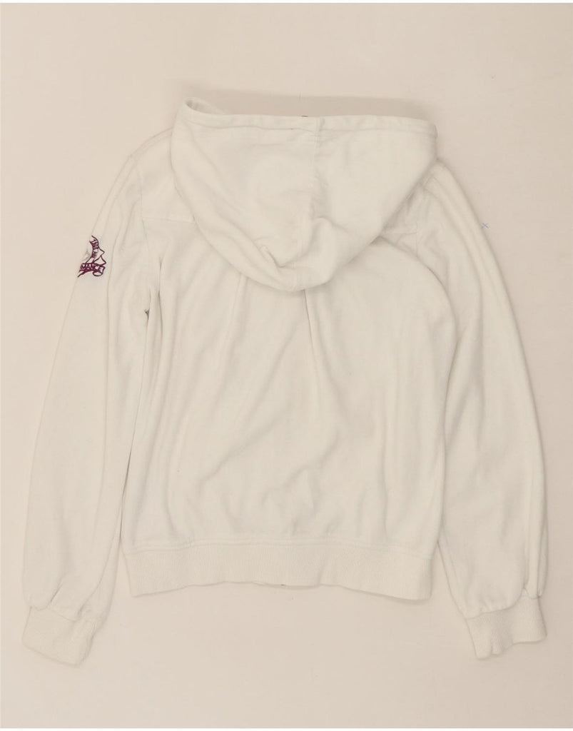 PEAK PERFORMANCE Womens Zip Hoodie Sweater UK 14 Medium White Cotton Vintage Peak Performance and Second-Hand Peak Performance from Messina Hembry 