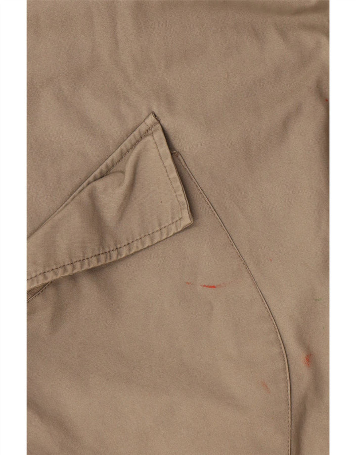 Giacca parka con cappuccio da uomo Humor UK 40 grande cotone beige