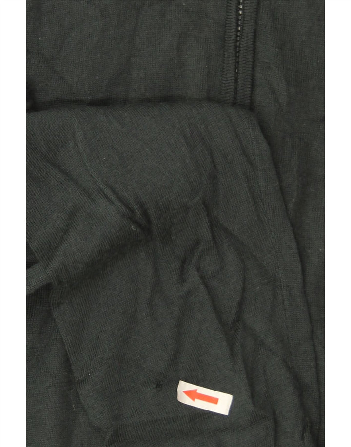 Maglione da uomo Marks & Spencer con zip e collo grande in lana merino verde