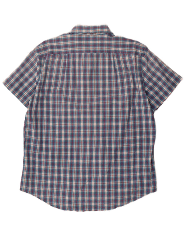 Camicia a maniche corte da uomo Paul Smith, cotone a quadri blu grandi