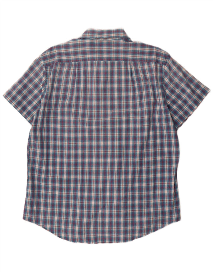 Camicia a maniche corte da uomo Paul Smith, cotone a quadri blu grandi