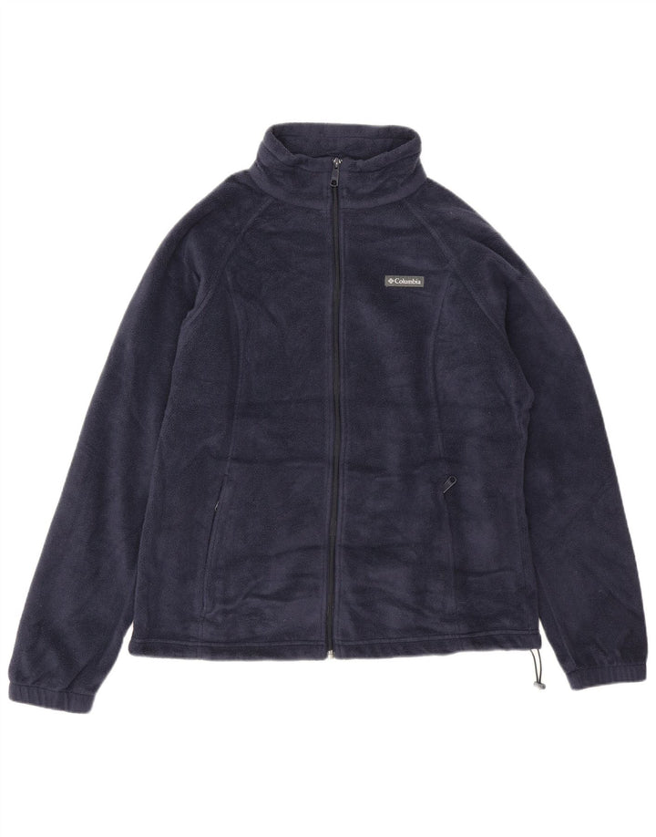 Giacca in pile da donna Columbia UK 16 grande poliestere blu navy