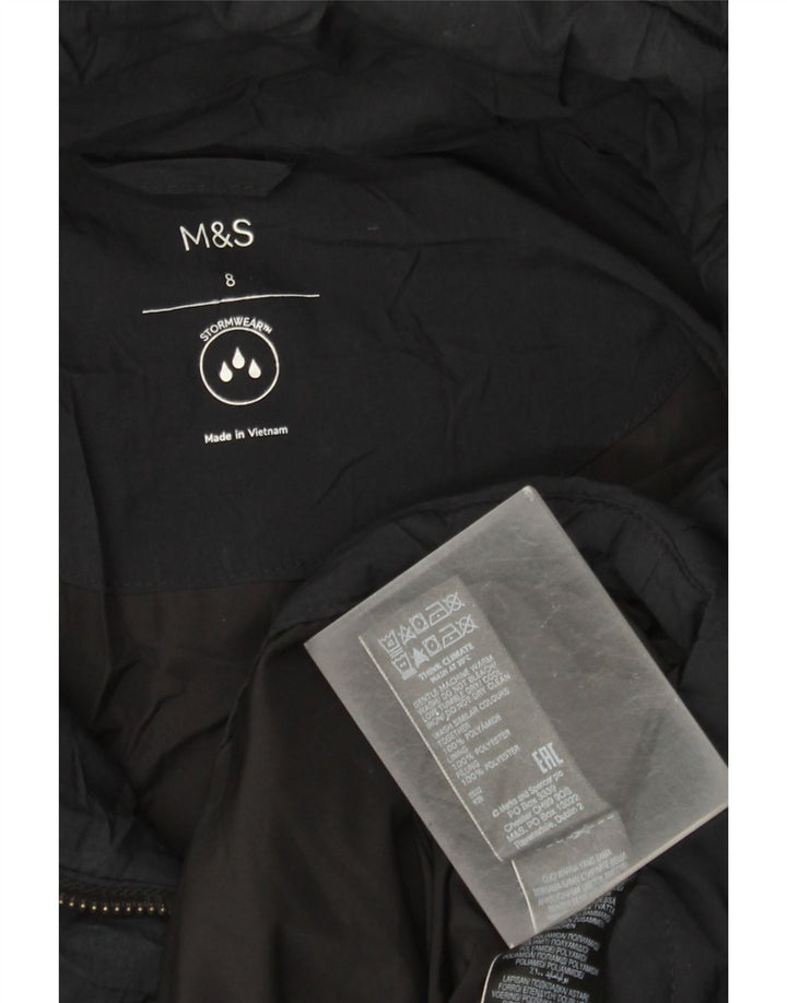 Giacca imbottita oversize con cappuccio da donna Marks & Spencer UK 8 piccola nera