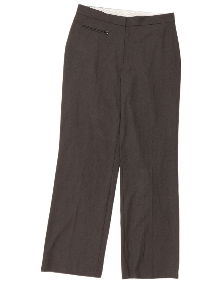 Pantaloni casual dritti da donna Marks & Spencer taglia 10 W31 L31 Grigio