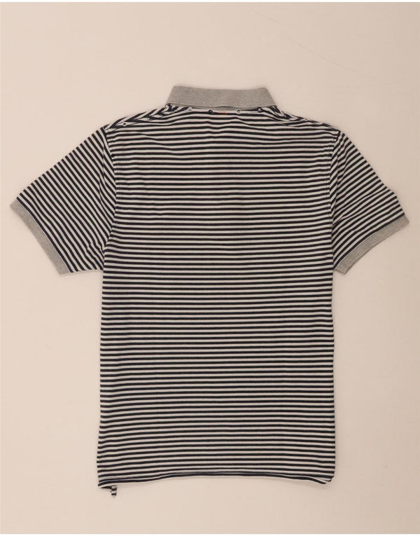 Polo da uomo Sun68 grande cotone gessato grigio