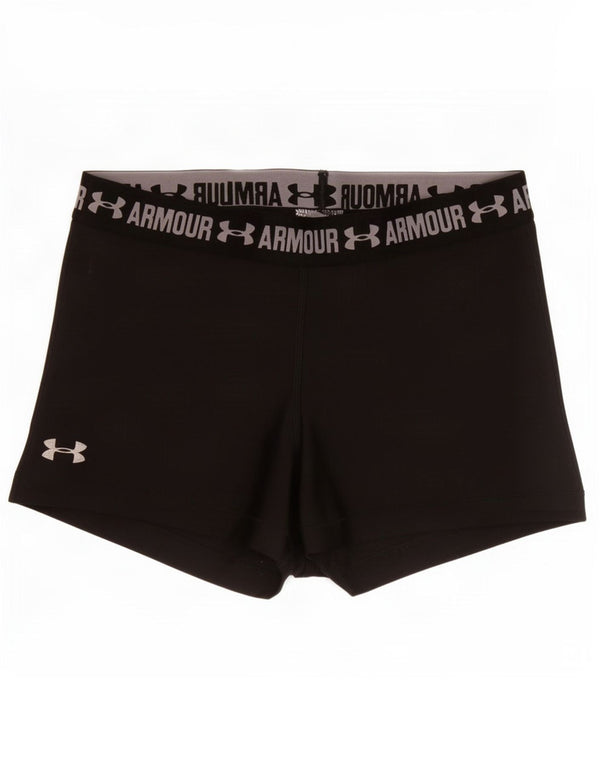 Under Armour Womens Graphic Sport Shorts UK 12 Medium Black