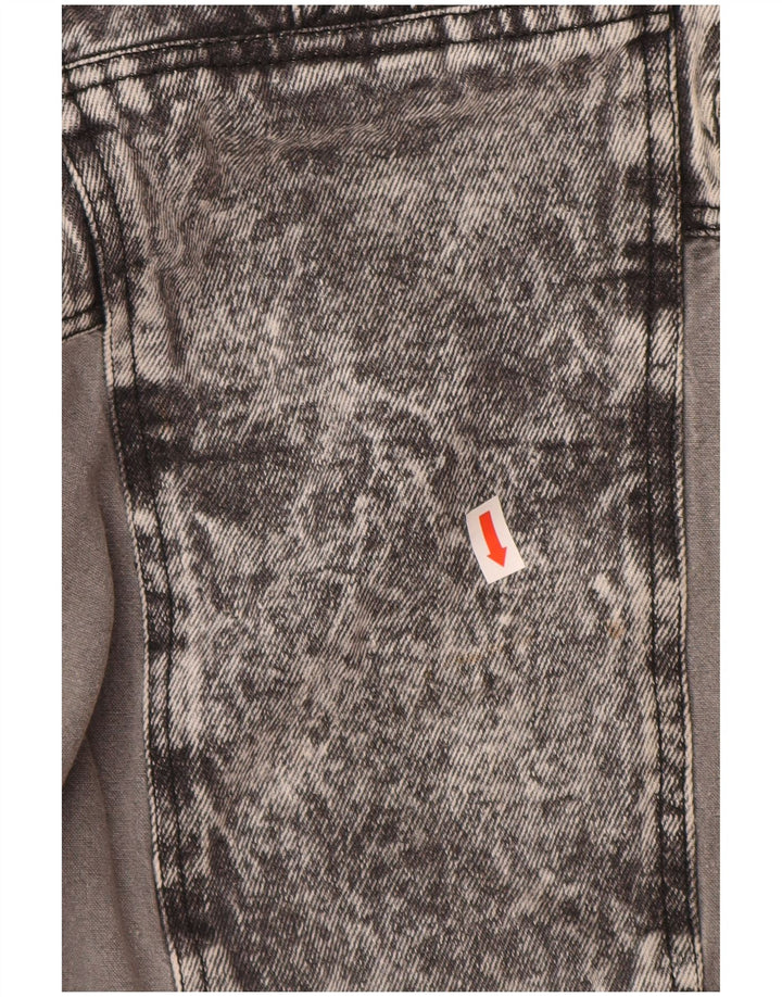 Giacca in denim pullover da donna VINTAGE UK 20 2XL cotone grigio