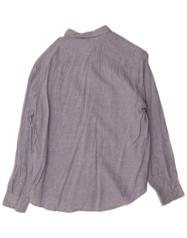 Camicia standard da uomo Levi's Large in lino blu
