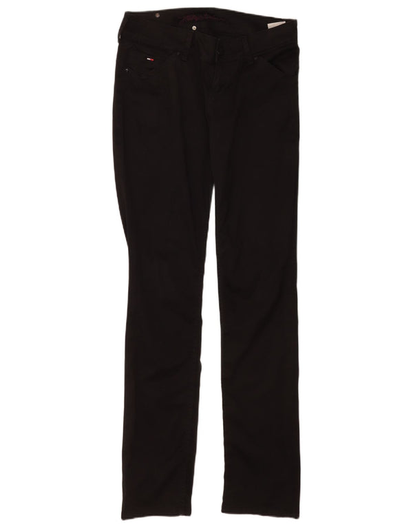 Pantaloni casual skinny a vita bassa da donna Tommy Hilfiger W29 L34 cotone nero