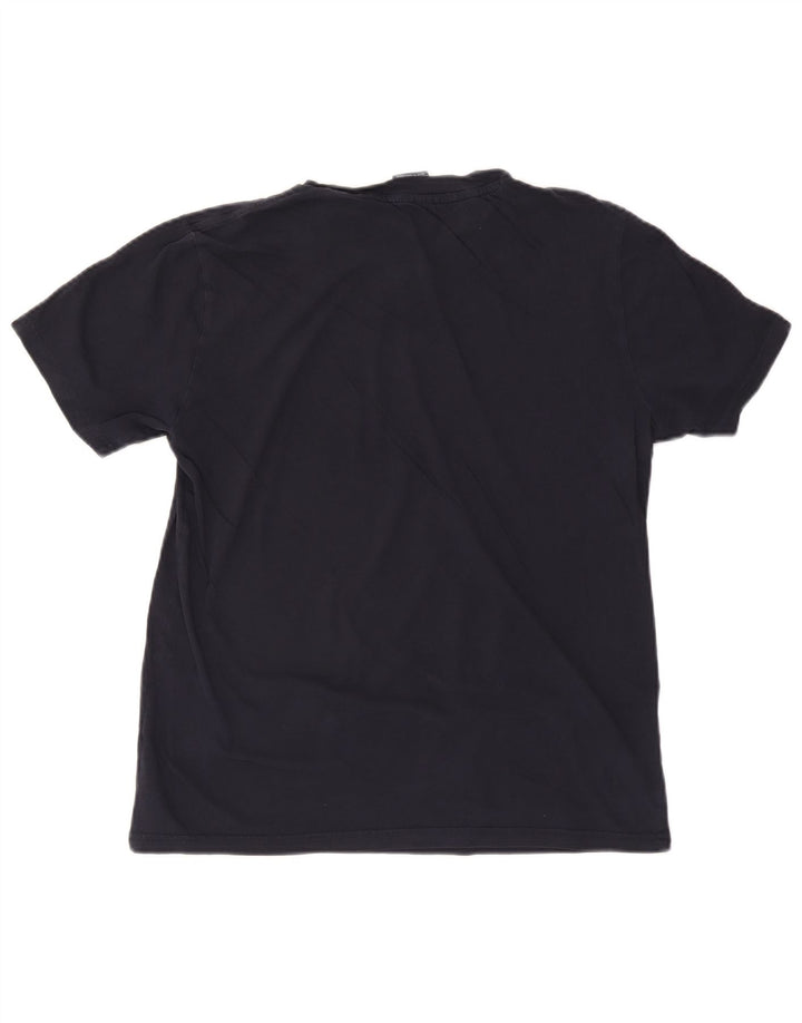 T-shirt da uomo CHAMPION Top grande in cotone blu navy