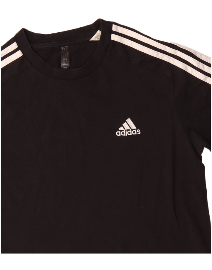 T-shirt Adidas da uomo Top Small in cotone nero