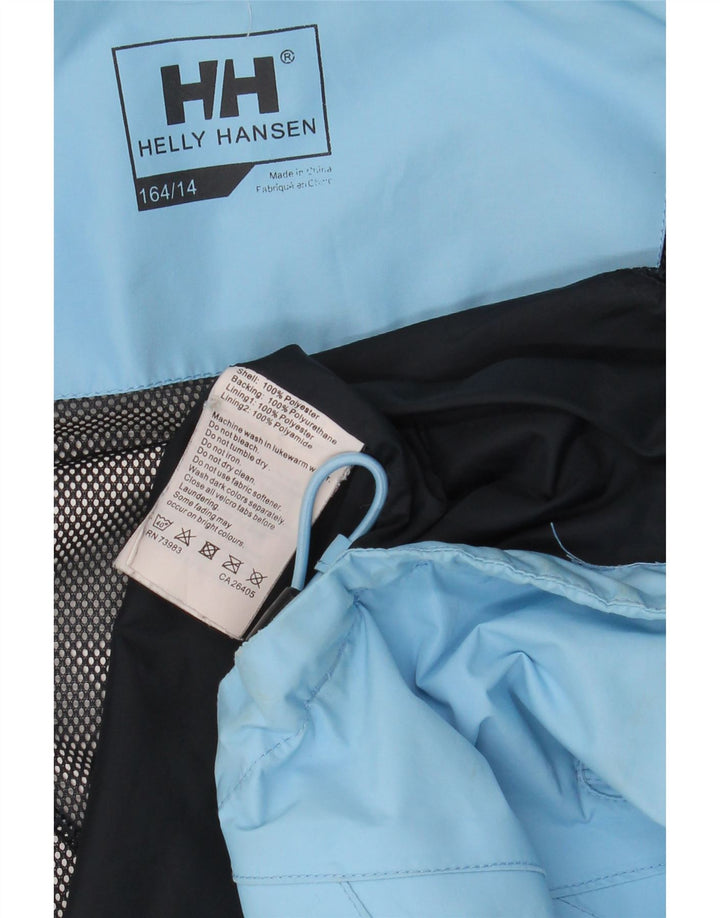 Giacca antipioggia con cappuccio per ragazze Helly Hansen 13-14 anni in poliestere blu