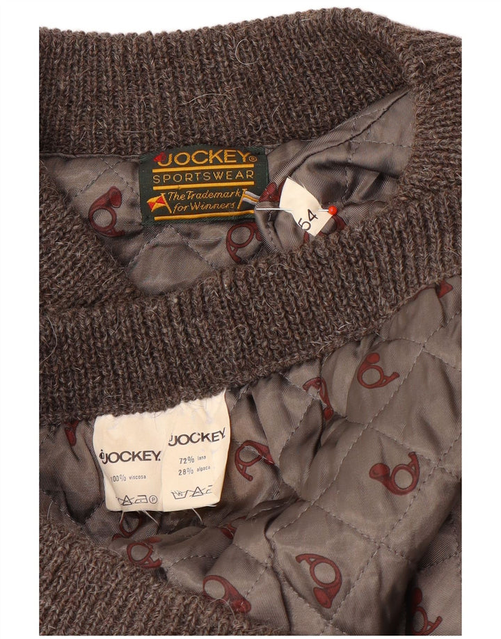 Giubbotto bomber in maglia da uomo Jockey IT 54 2XL Lana grigia
