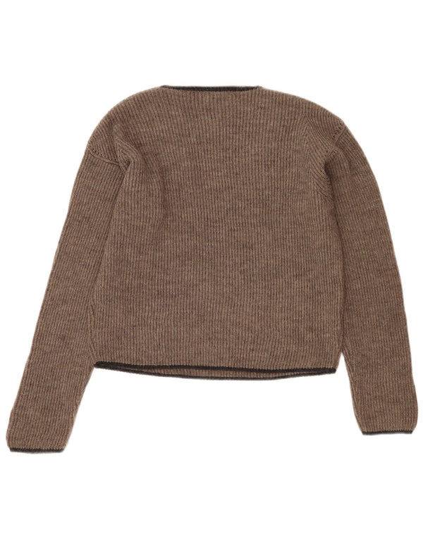 Maglione corto con scollo a V da donna Marlboro Classics UK 18 XL Acrilico grigio