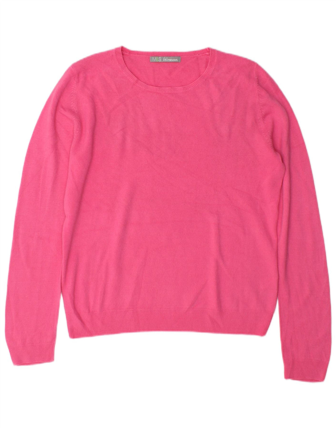 Maglione maglione girocollo da donna Marks & Spencer UK 12 Rosa medio