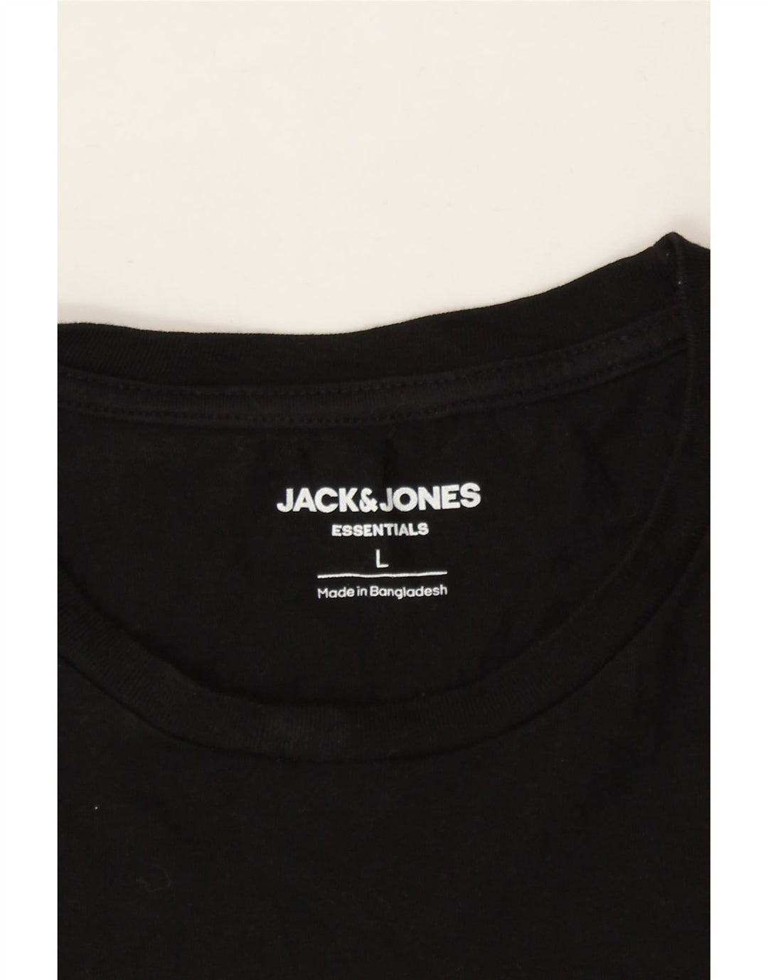 JACK & JONES Mens T-Shirt Top Large Black Cotton Vintage Jack & Jones and Second-Hand Jack & Jones from Messina Hembry 