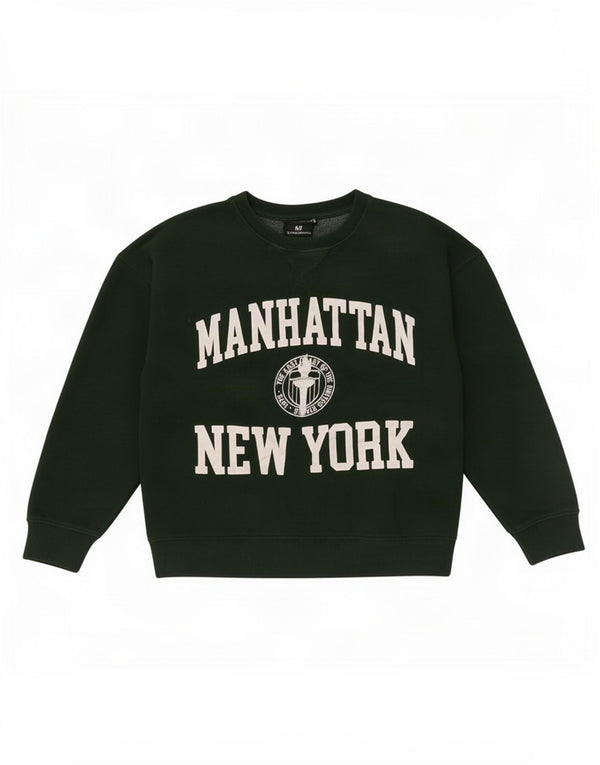 Felpa oversize con grafica corta Zara da donna UK 10 piccola verde