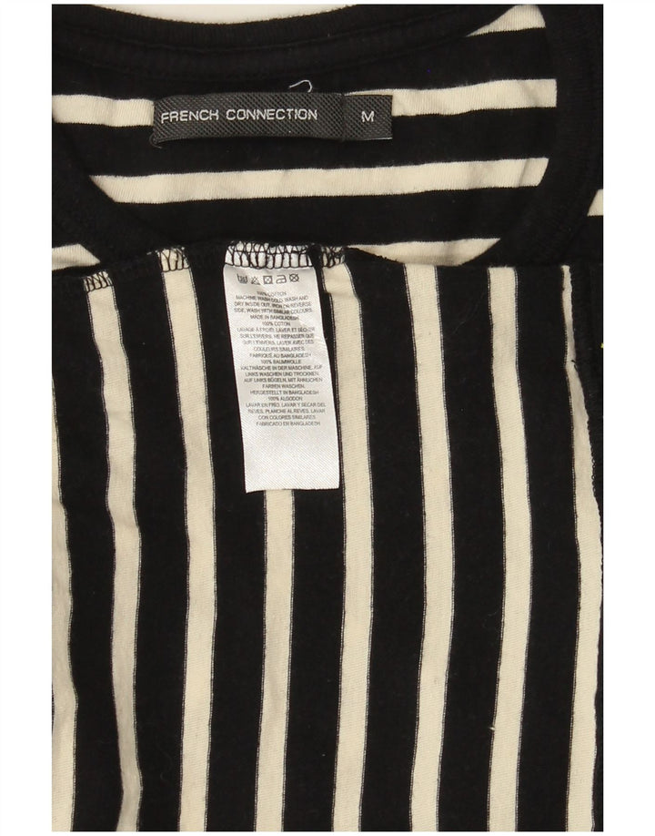 T-shirt da uomo French Connection Top in cotone a righe nere medie