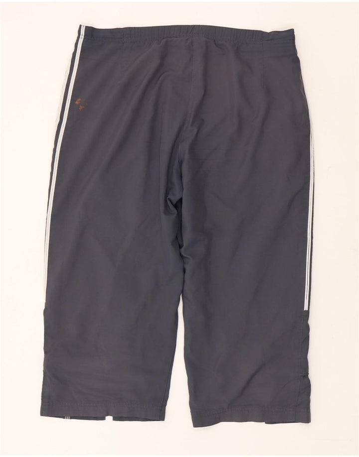 Pantaloni Capri dritti da donna Adidas UK 16 Large Blu Navy Poliestere