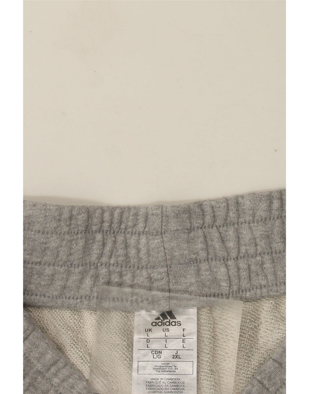 Pantaloncini sportivi da uomo Adidas Large in cotone chiazzato grigio
